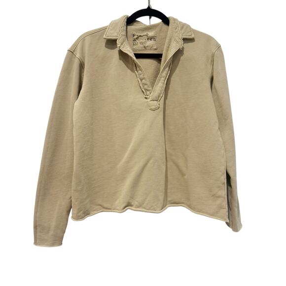 Frank & Eileen Patrick Triple-Fleece Popover Henley Top Toast Size Small NWOT - Picture 8 of 12